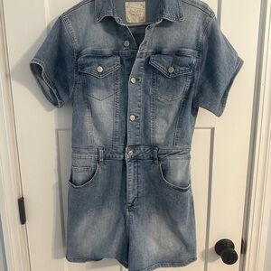 Altar'd State Blue Denim Romper